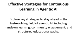 effective strategies for continuous learning