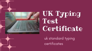 UK Typing Test Certificate