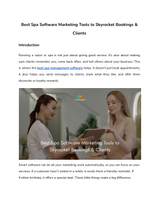 Best Spa Software to Skyrocket Bookings and Clients