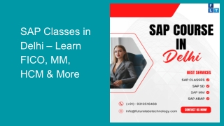 SAP Classes in Delhi – Learn FICO, MM, HCM & More