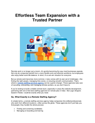 Effortless Team Expansion with a Trusted Partner