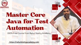 master core java for test automation 100 free