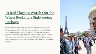 _10 Red Flags to Watch Out for When Booking a Sightseeing Package