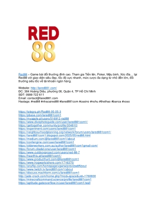 red88 game b i i th ng nh cao tham