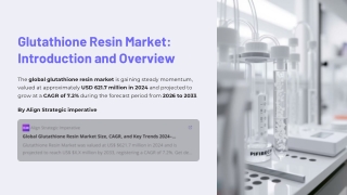 glutathione resin market introduction and overview