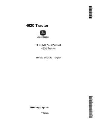 JOHN DEERE 4620 TRACTOR Service Repair Manual Instant Download (tm1030)