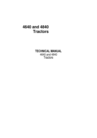 JOHN DEERE 4640 TRACTOR Service Repair Manual Instant Download (TM1183)