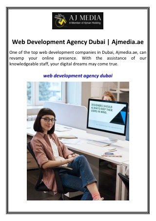 Web Development Agency Dubai  Ajmedia.ae