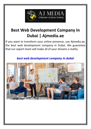 Best Web Development Company In Dubai  Ajmedia.ae