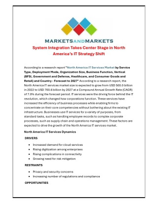 System Integration Takes Center Stage in North America’s IT Strategy Shift