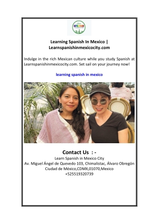 Learning Spanish In Mexico  Learnspanishinmexicocity.com