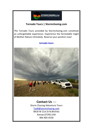 Tornado Tours  Stormchasing.com