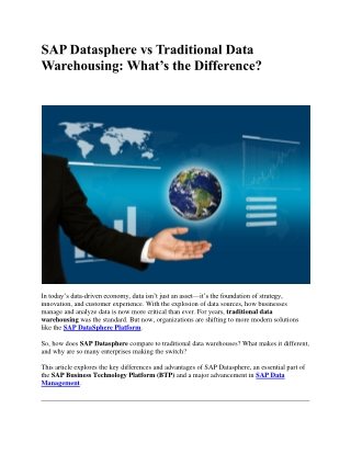SAP Datasphere vs Traditional Data Warehousing- What’s the Difference--W