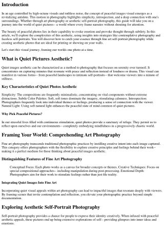 Framing Your World: A Guide to Quiet Pictures Aesthetic
