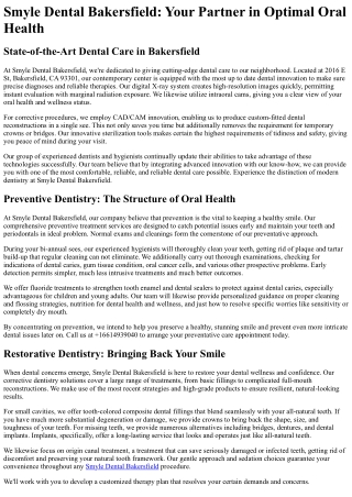 smyle dental bakersfield your partner in optimal