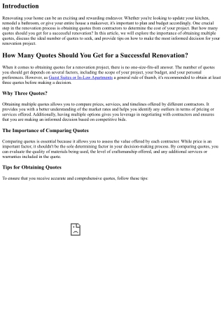 How Many Quotes Should You Get for a Successful Renovation?