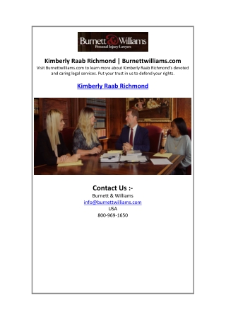 Kimberly Raab Richmond  Burnettwilliams.com