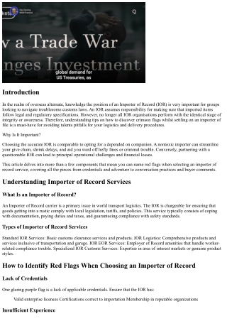 Handbook to Spotting Red Flags When Selecting an IOR for Your Business.