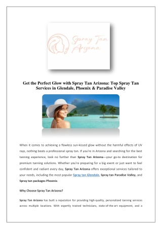Spray tan Tempe | Spray Tan Arizona