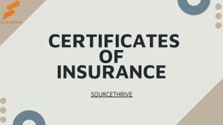 Certificates of Insurance | SourceThrive