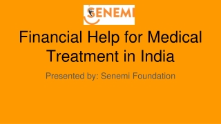 Financial Help for Medical Treatment in India