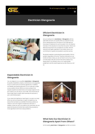 Electrician Glengowrie
