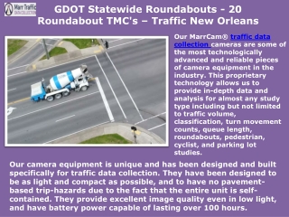 GDOT Statewide Roundabouts - 20 Roundabout TMC's – Traffic New Orleans