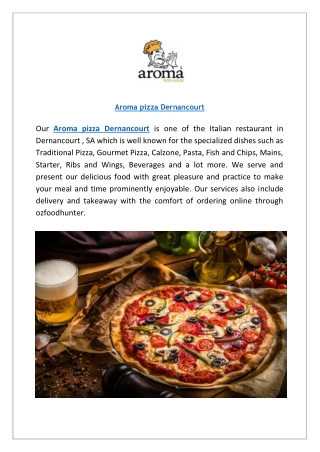 Aroma Pizza Dernancourt Menu | Order Online Now For Delivery