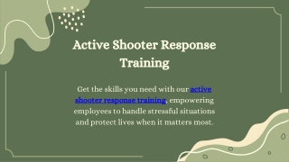 Active Shooter Response Training