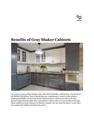 Benefits of Gray Shaker Cabinets