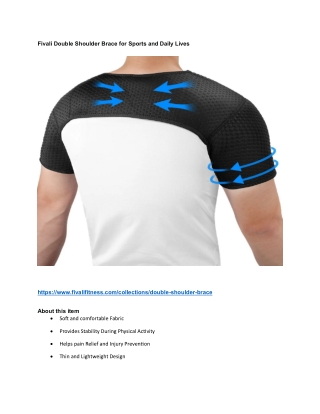 Fivali Double Shoulder Brace for Sports and Daily Lives