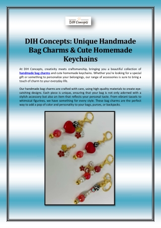 dih concepts unique handmade bag charms cute