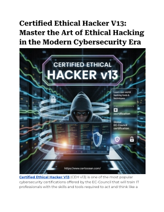 Certified Ethical Hacker V13_ Master the Art of Ethical Hacking in the Modern Cybersecurity Era