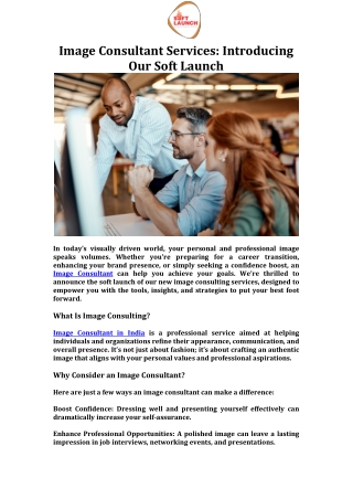 image consultant services introducing our soft