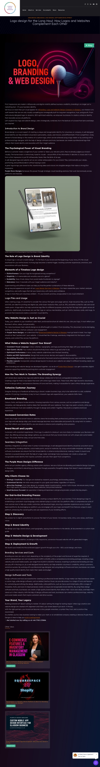 Logo Design & Website Design for Lasting Brands in Glasgow