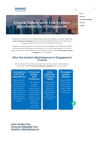 Fire Sprinkler System Singapore | Reliable Fire Protection Solutions