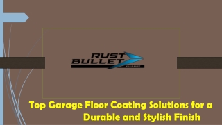 Top Garage Floor Coating Solutions for a Durable and Stylish Finish
