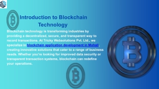 Revolutionize Your Business with Blockchain App Development in Mohali