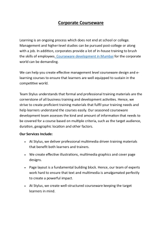 corporate courseware