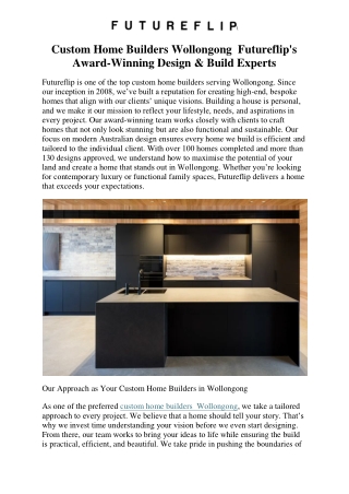 custom home builders wollongong