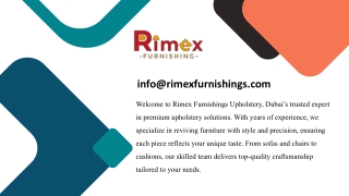 Restore and refresh your sofa with premium sofa upholstery services by Rimex Furnishings