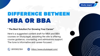 Different between BBA and MBA