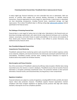 protecting sensitive financial data threatresq