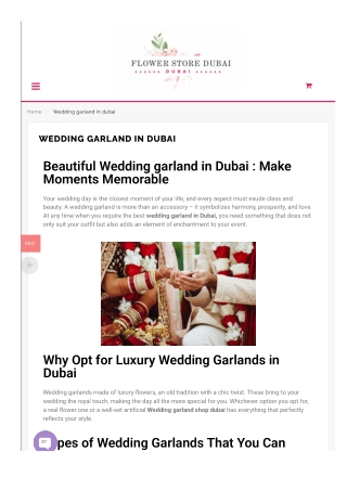 Elegant Wedding Garlands in Dubai: A Complete Guide to Luxurious Floral Traditio