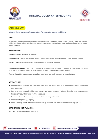 integral liquid waterproofing