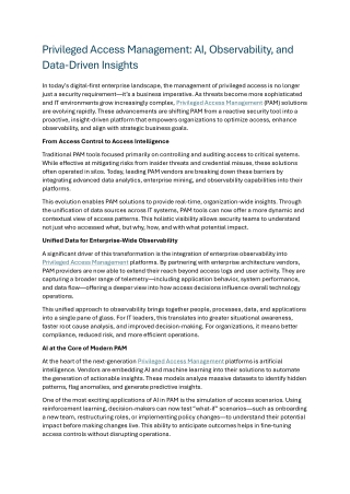 privileged access management ai observability