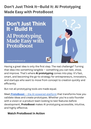 don t just think it build it ai prototyping made