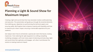 planning a light sound show for maximum impact