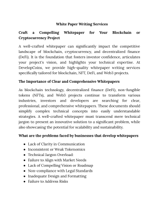 whitepaper writing services