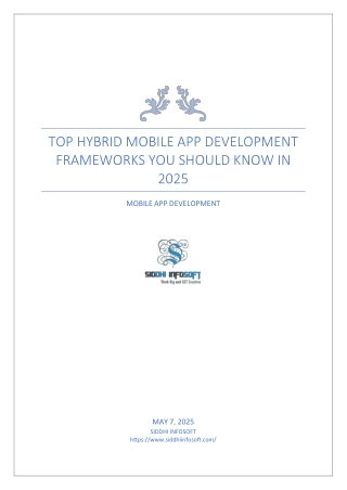 Top Hybrid Mobile App Development Frameworks You Should Know in 2025
